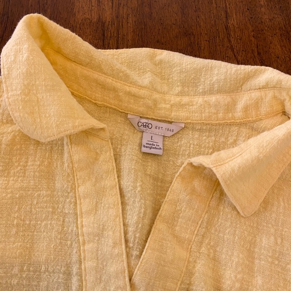 Cato Linen Yellow Blouse - Picture 2 of 3